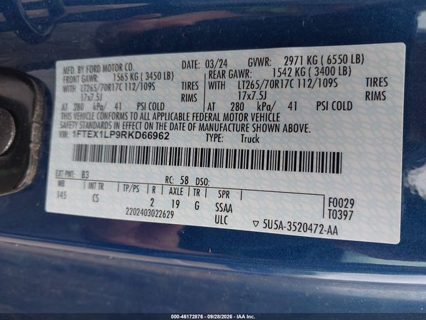 2024 FORD F-150 XL — I9
