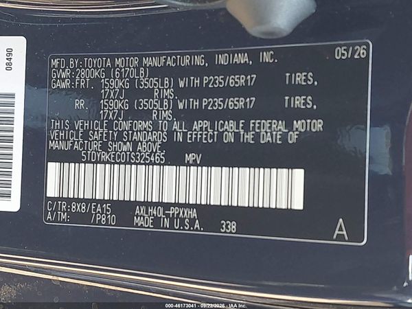 2026 TOYOTA SIENNA XLE — I9