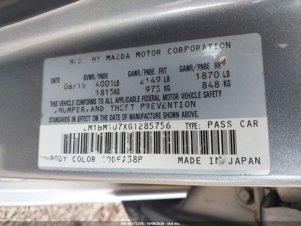 2016 MAZDA MAZDA3 I SPORT — I9
