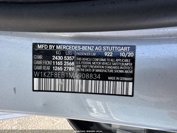 2021 MERCEDES-BENZ E 350 4MATIC — I9