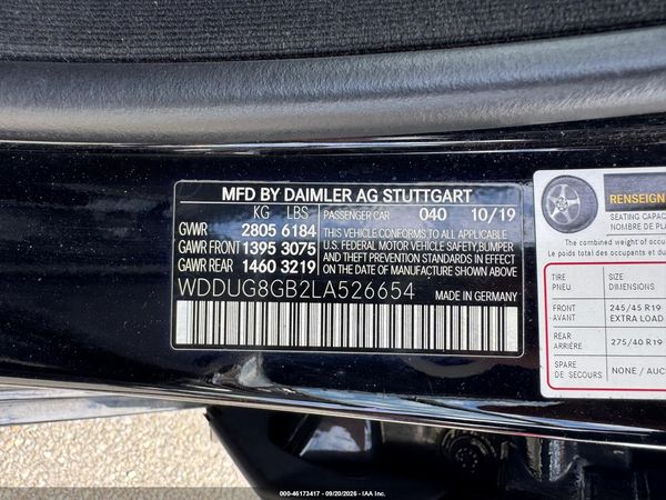 2020 MERCEDES-BENZ S 560 4MATIC — I9