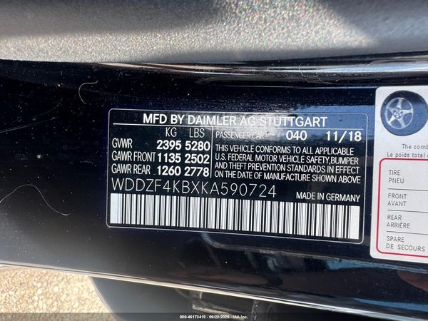 2019 MERCEDES-BENZ E 300 4MATIC — I9