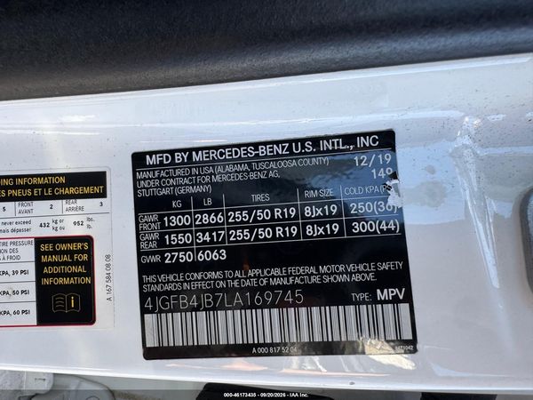 2020 MERCEDES-BENZ GLE 350 — I9