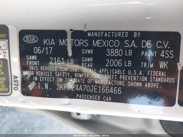 2018 KIA FORTE LX — I9