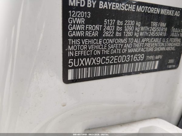 2014 BMW X3 XDRIVE28I — I9