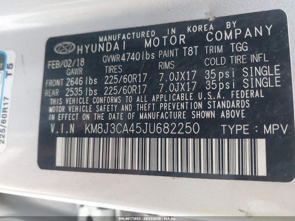 2018 HYUNDAI TUCSON SEL — I9
