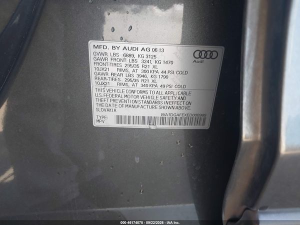 2014 AUDI Q7 3.0T S LINE PRESTIGE — I9