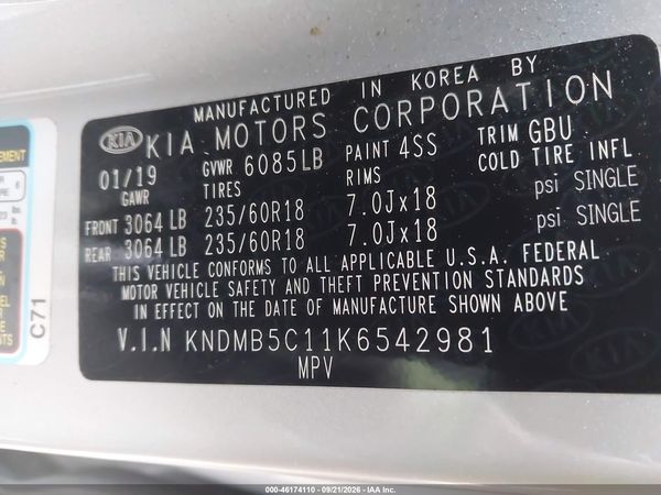 2019 KIA SEDONA EX — I9
