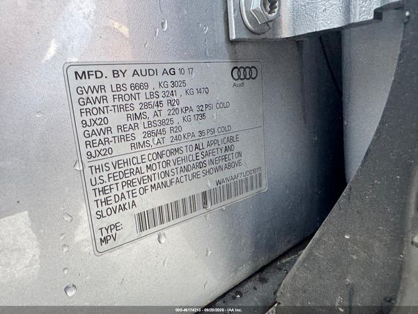 2018 AUDI Q7 3.0T PREMIUM — I9
