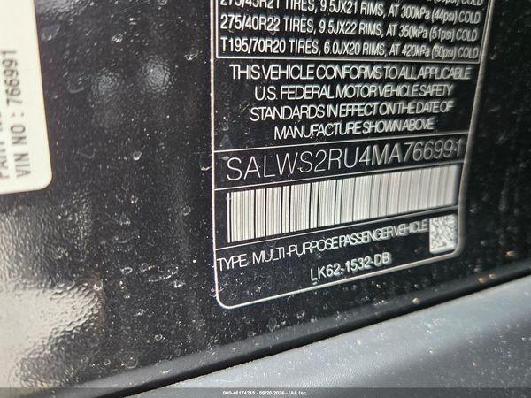 2021 LAND ROVER RANGE ROVER SPORT HST MHEV — I9
