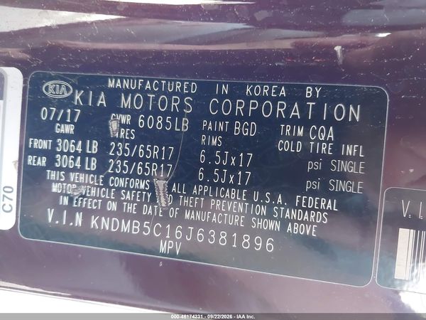2018 KIA SEDONA LX — I9