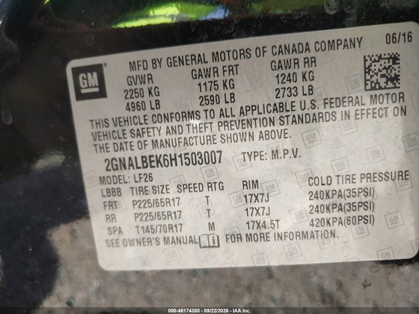2017 CHEVROLET EQUINOX LS — I9