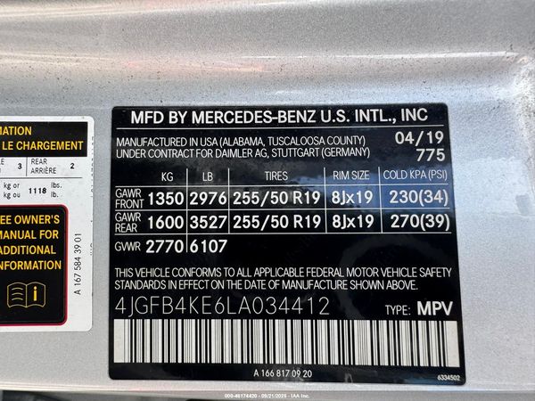 2020 MERCEDES-BENZ GLE 350 4MATIC — I9