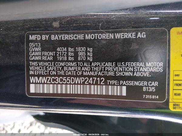 2013 MINI COUNTRYMAN COOPER S — I9
