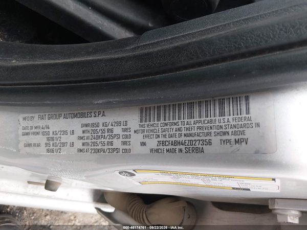 2014 FIAT 500L EASY — I9