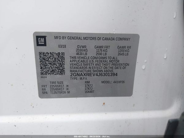 2018 CHEVROLET EQUINOX LS — I9