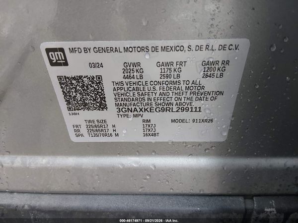 2024 CHEVROLET EQUINOX FWD LT — I9