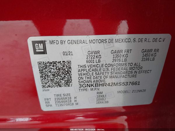 2021 CHEVROLET BLAZER AWD 2LT — I9