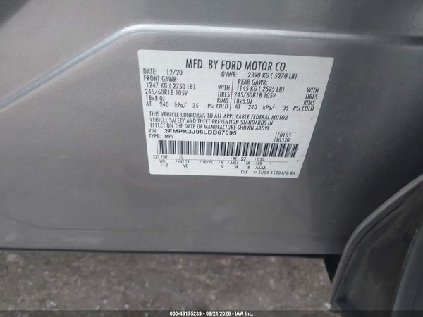 2020 FORD EDGE SEL — I9