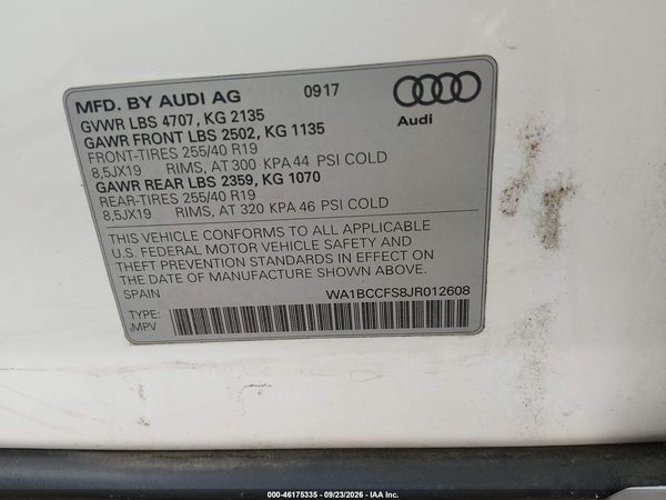2018 AUDI Q3 — I9