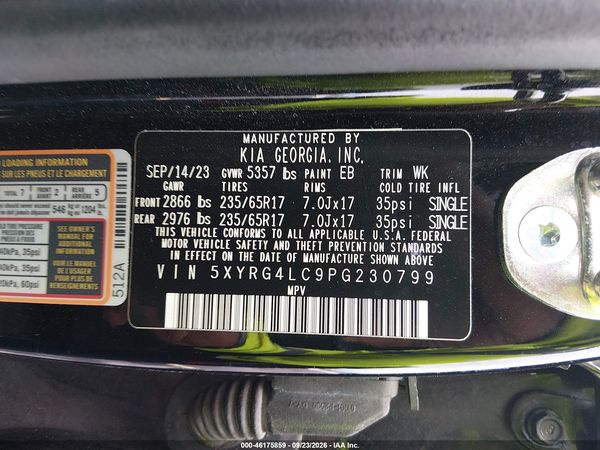 2023 KIA SORENTO LX — I9