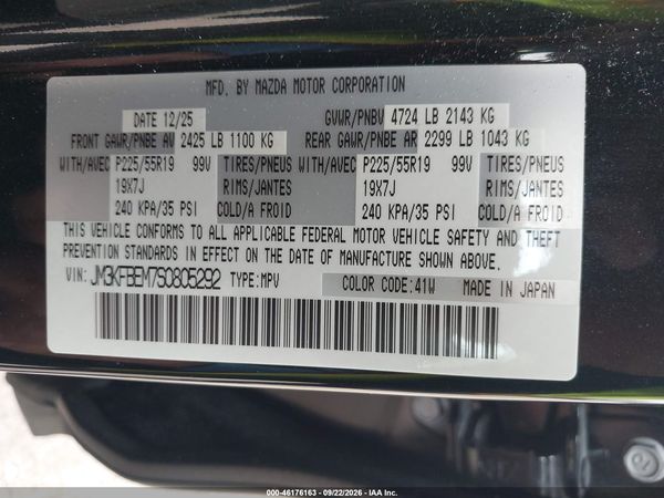 2025 MAZDA CX-5 2.5 S PREMIUM PLUS — I9