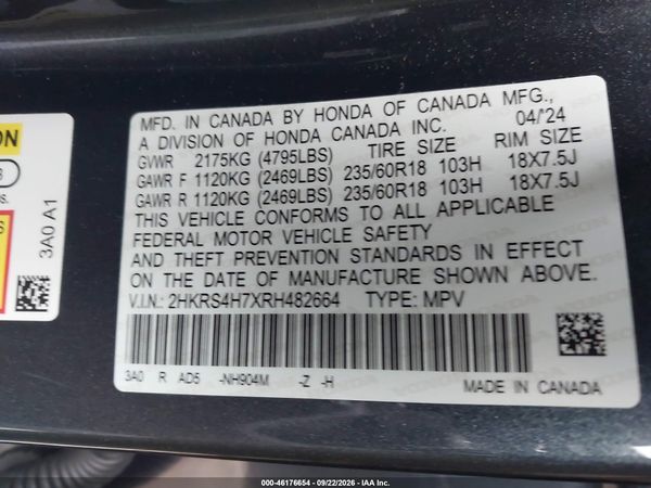 2024 HONDA CR-V EX-L AWD — I9