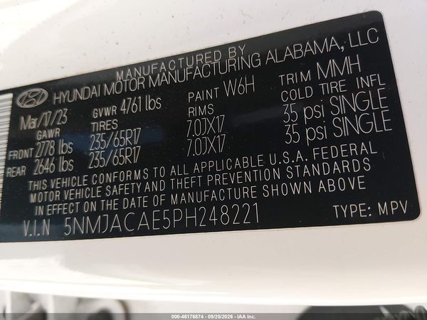 2023 HYUNDAI TUCSON SE — I9
