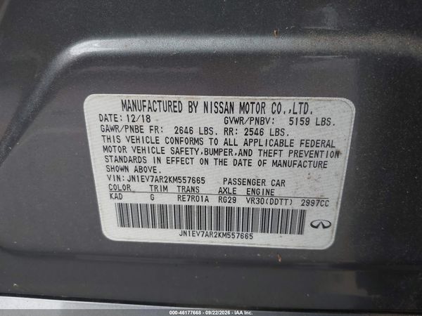 2019 INFINITI Q50 3.0T LUXE — I9