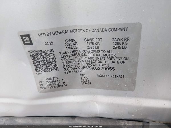 2019 CHEVROLET EQUINOX LT — I9