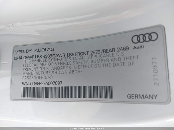 2015 AUDI S5 3.0T PREMIUM PLUS — I9