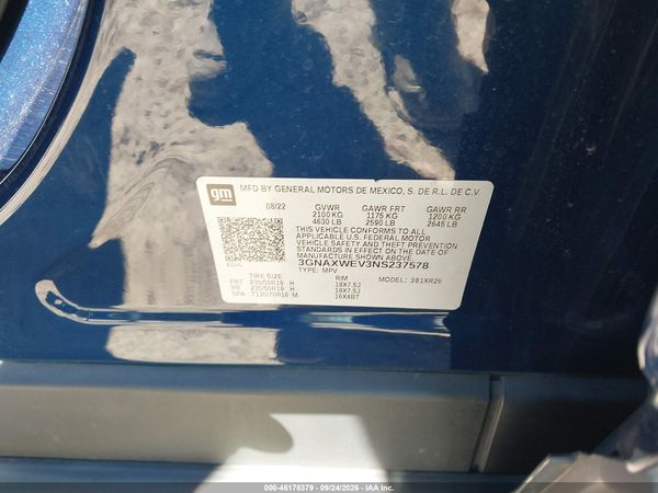2022 CHEVROLET EQUINOX AWD RS — I9