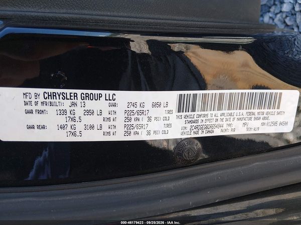 2013 DODGE GRAND CARAVAN R/T — I9