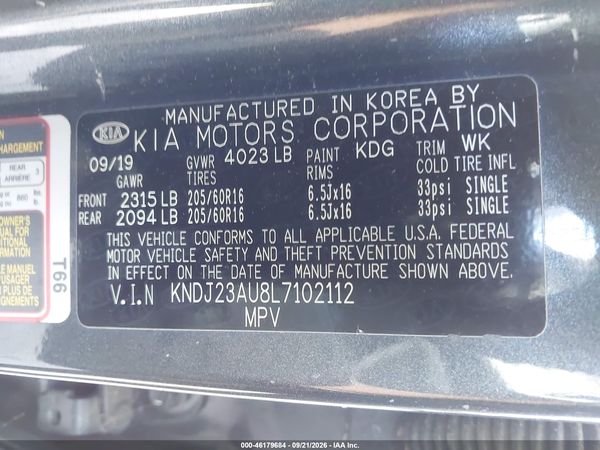 2020 KIA SOUL LX — I9