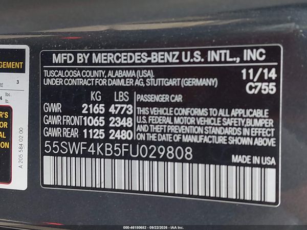 2015 MERCEDES-BENZ C 300 4MATIC — I9