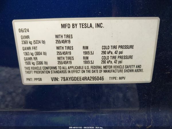 2024 TESLA MODEL Y — I9