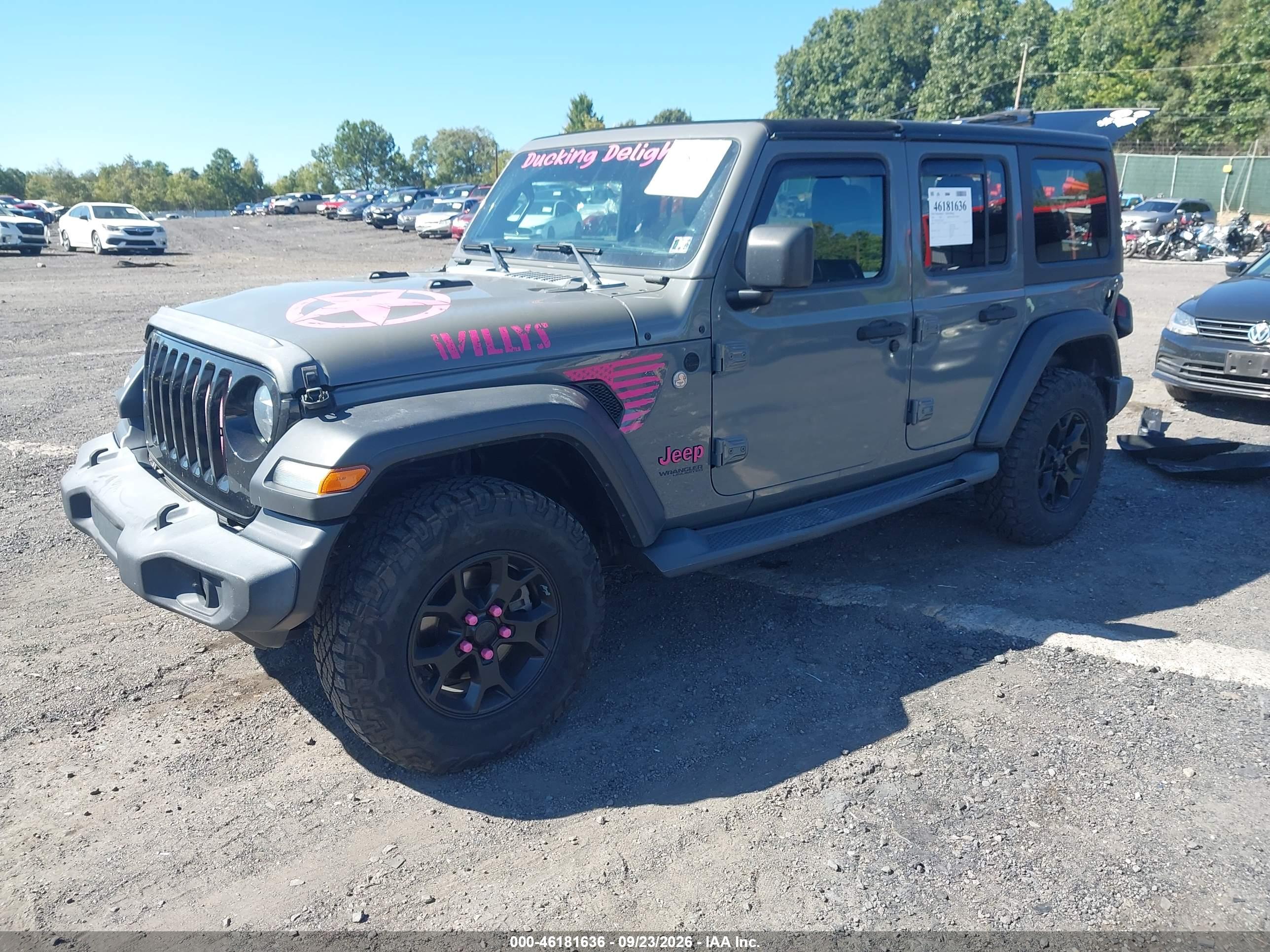 2020 JEEP WRANGLER UNLIMITED WILLYS 4X4 — I2