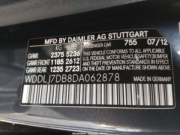2013 MERCEDES-BENZ CLS 550 CLS550 — I9