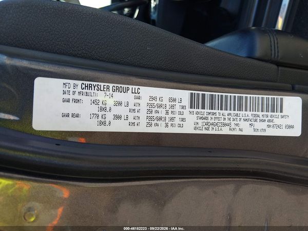 2014 DODGE DURANGO SXT — I9