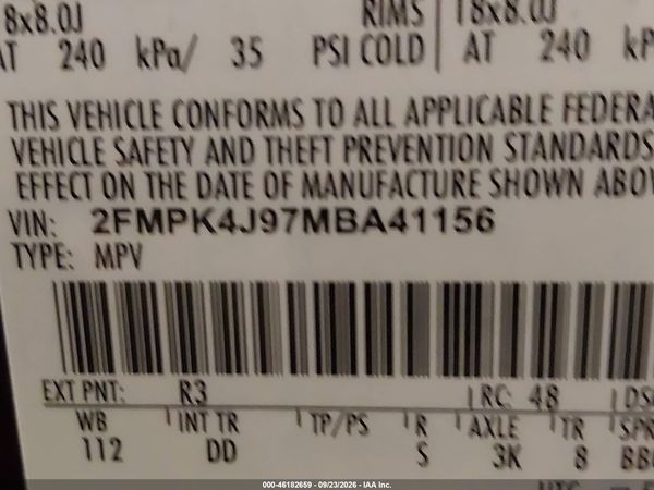 2021 FORD EDGE SEL — I9