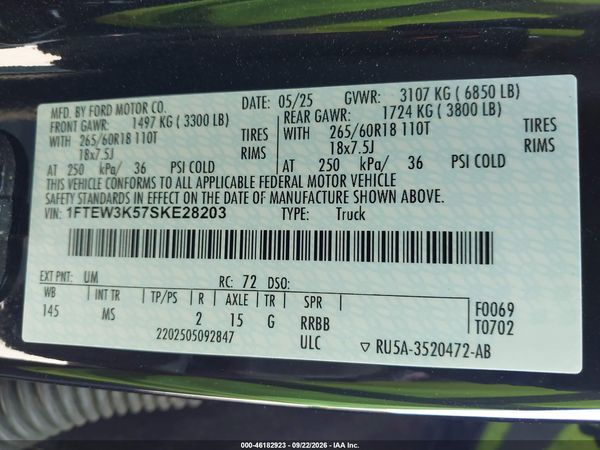 2025 FORD F-150 XLT — I9