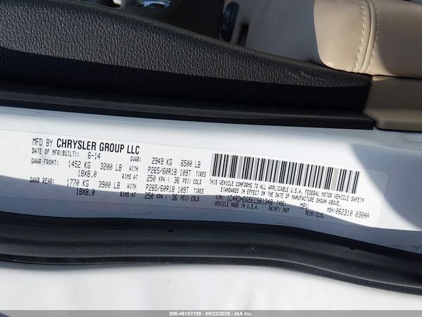 2014 DODGE DURANGO LIMITED — I9