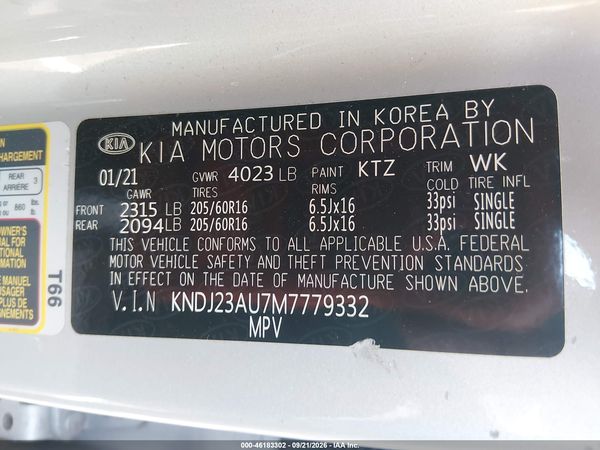 2021 KIA SOUL LX — I9