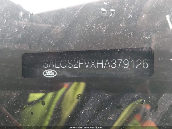 2017 LAND ROVER RANGE ROVER 3.0L V6 SUPERCHARGED HSE — I152