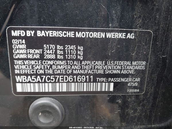 2014 BMW 528I XDRIVE — I9