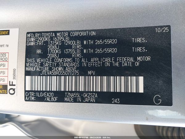 2025 TOYOTA 4RUNNER TRD SPORT PREMIUM — I9
