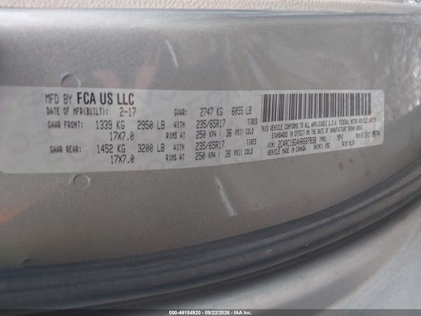2017 CHRYSLER PACIFICA TOURING-L — I9