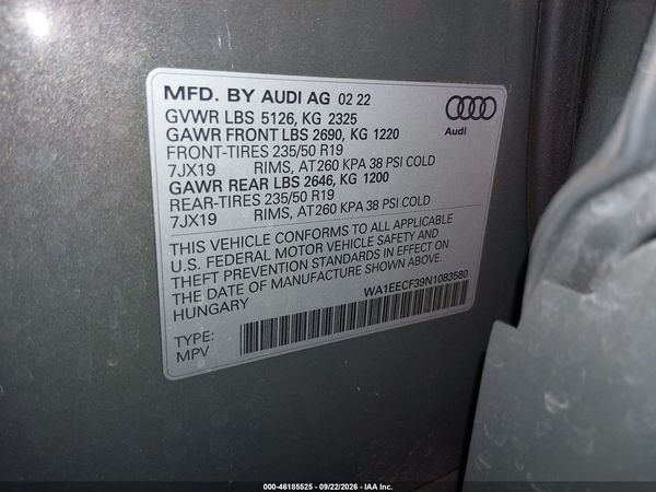 2022 AUDI Q3 — I9