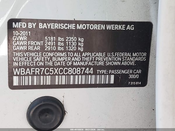 2012 BMW 535I — I9