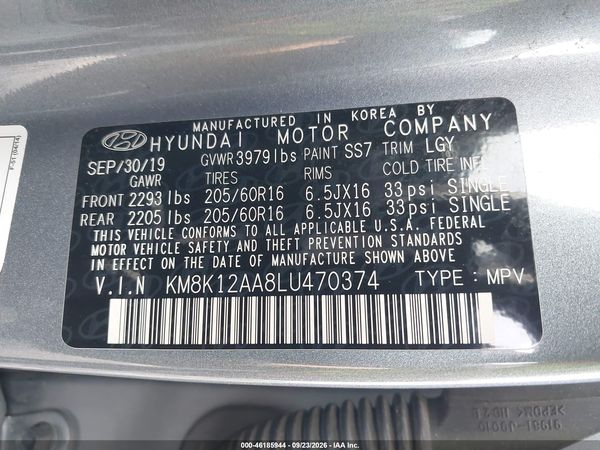 2020 HYUNDAI KONA SE — I9